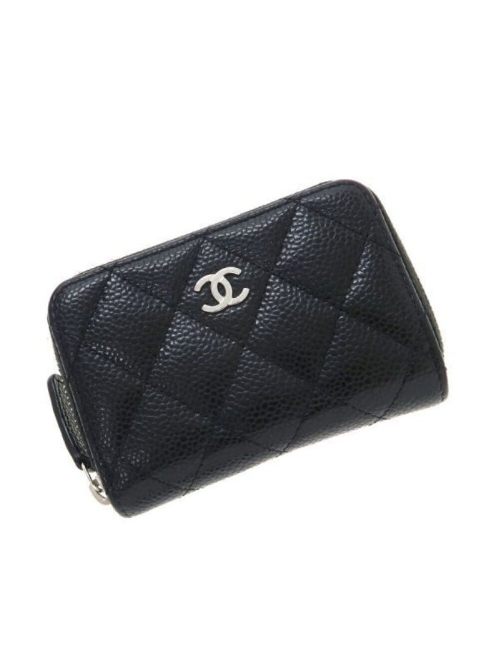 Chanel Quilted Caviar Coin Case